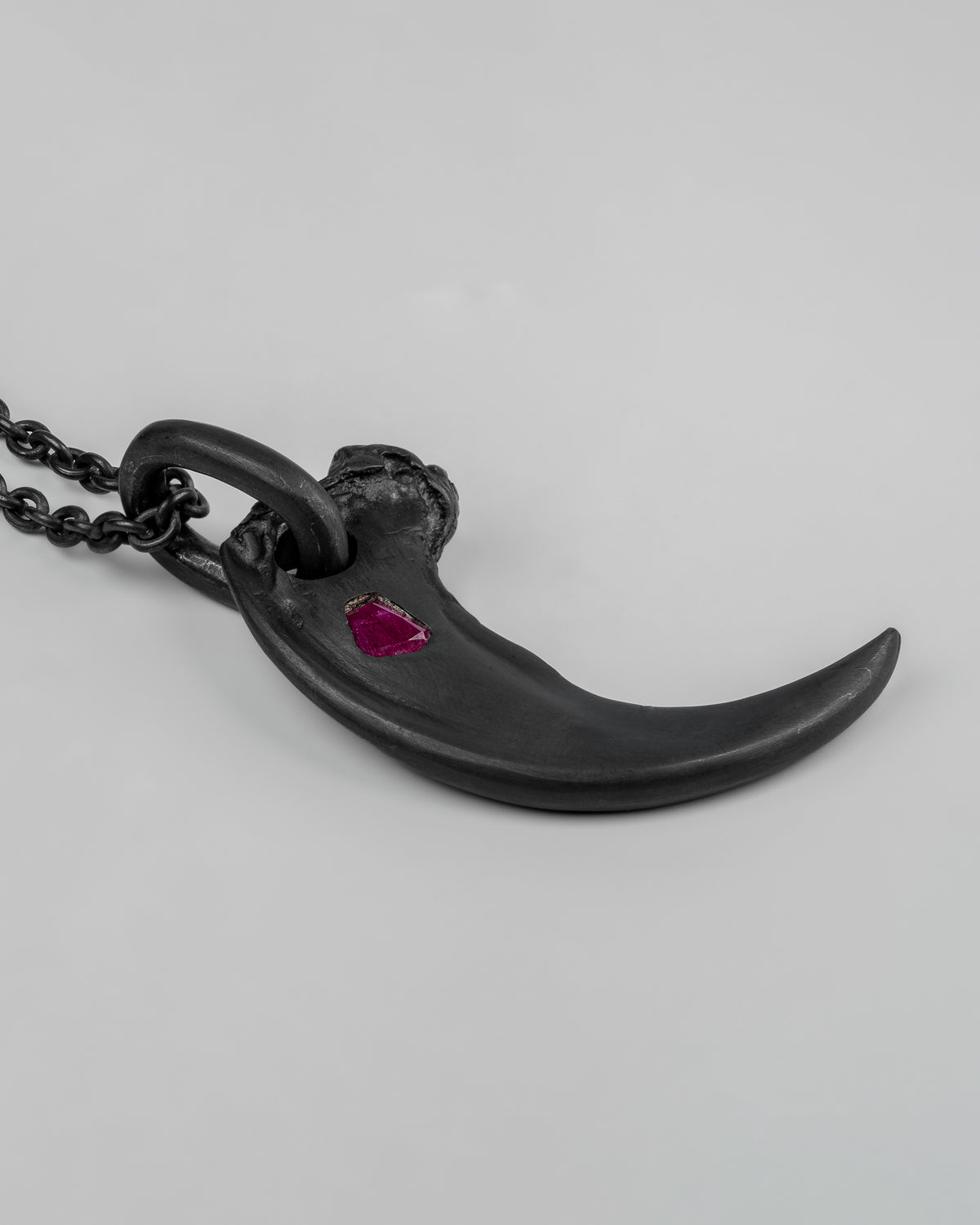 Bear Claw Necklace Redux (0.6 CT, Single M-Ruby, KA+RUB) – Parts 
